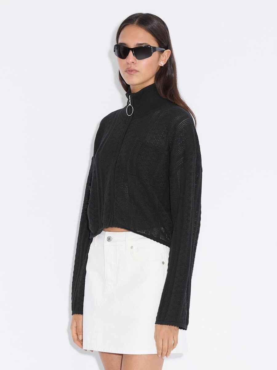 häkelstrickjacke