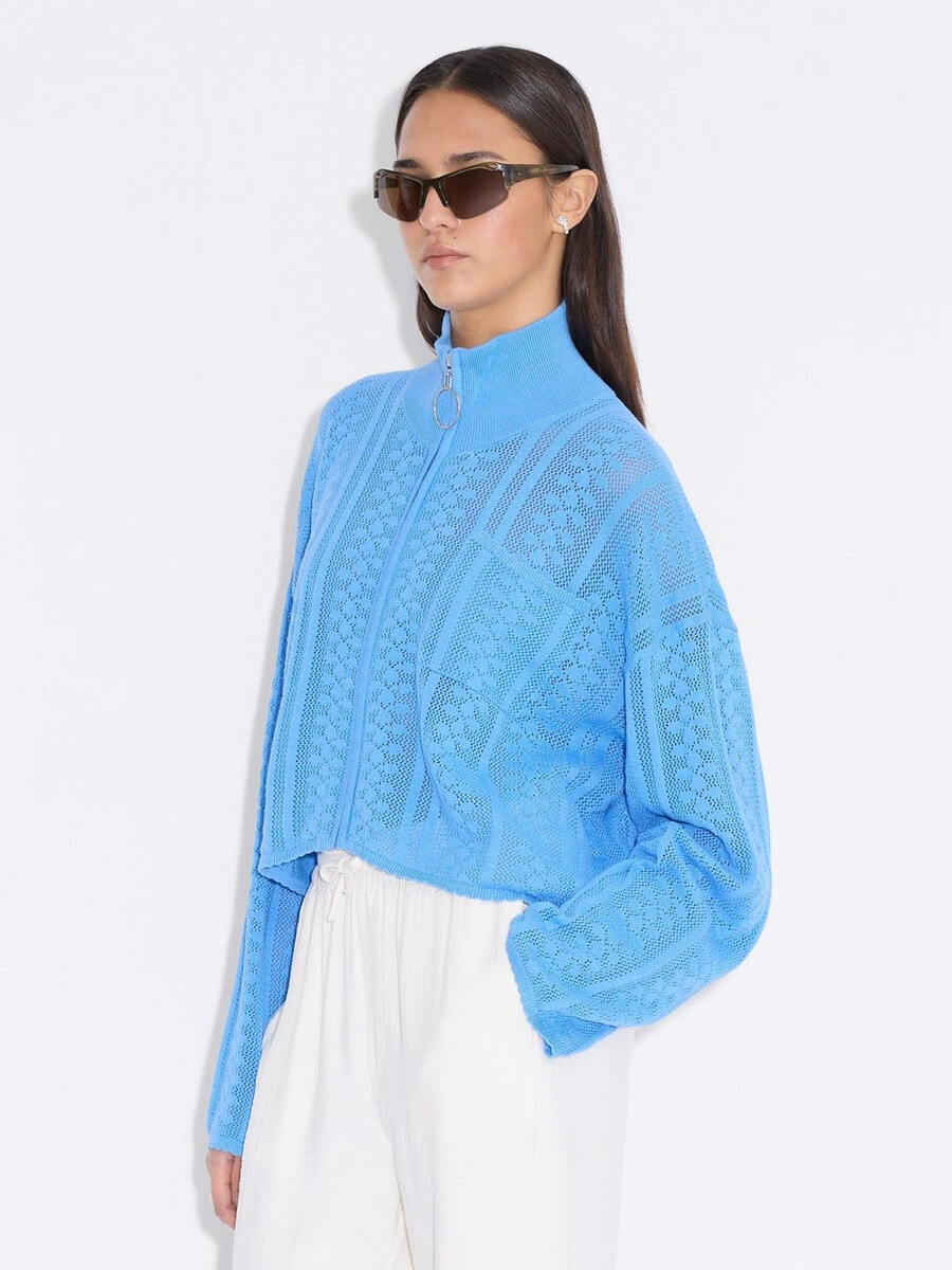 häkelstrickjacke