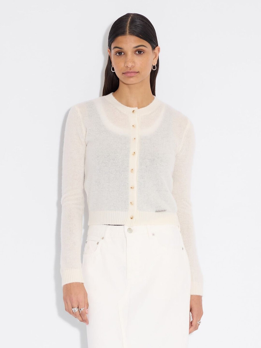 schmal geschnittene kaschmir-strickjacke