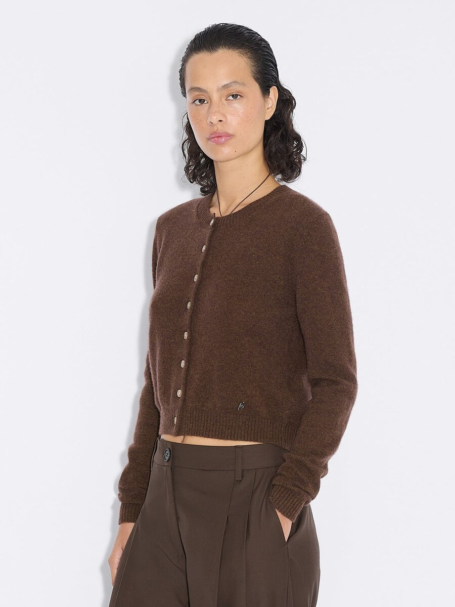 schmal geschnittene kaschmir-strickjacke