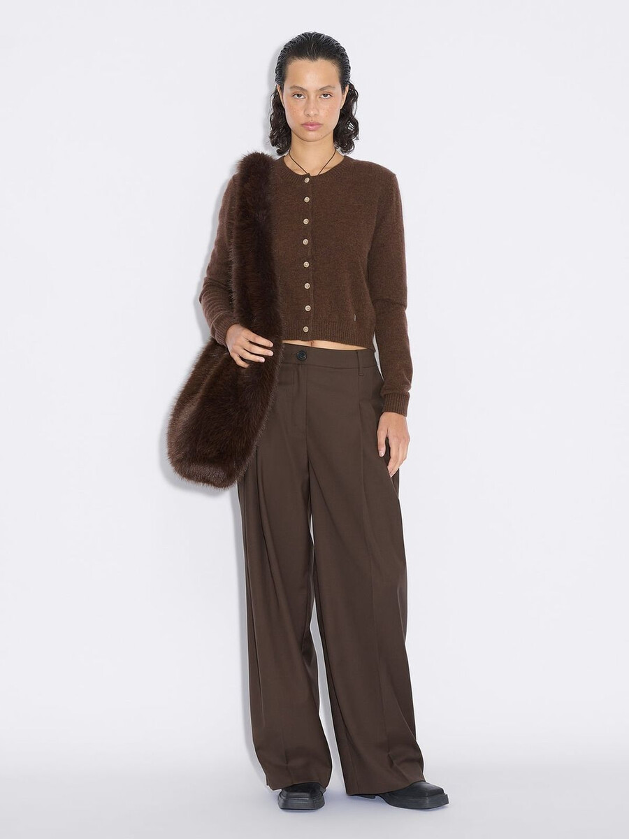 schmal geschnittene kaschmir-strickjacke