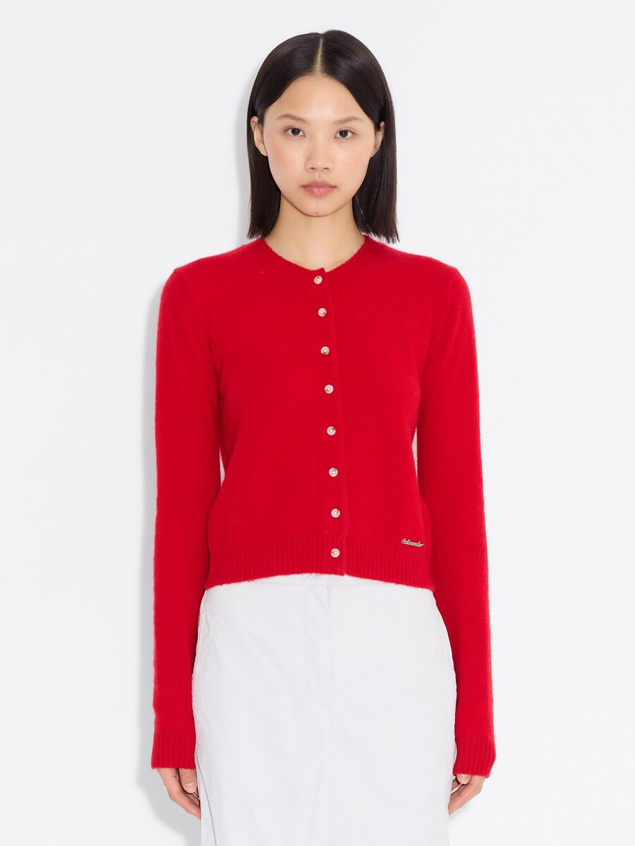 schmal geschnittene kaschmir-strickjacke