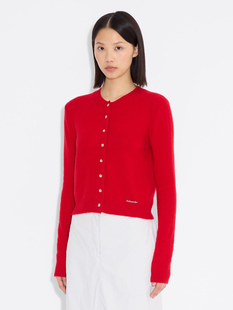 schmal geschnittene kaschmir-strickjacke