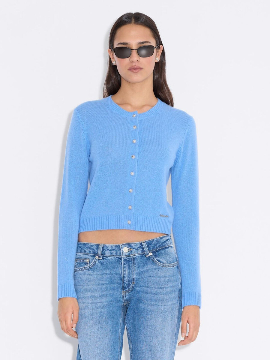 schmal geschnittene kaschmir-strickjacke