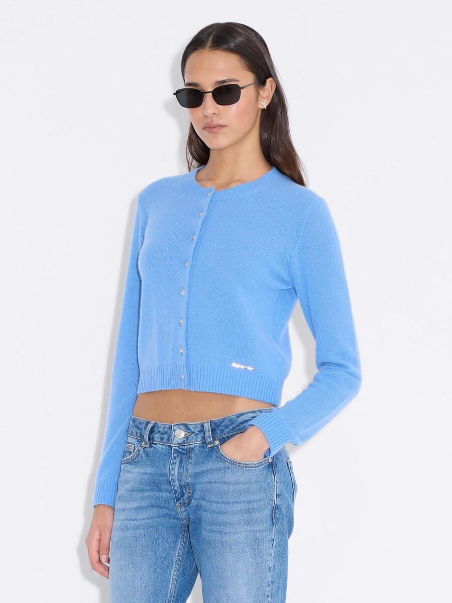 schmal geschnittene kaschmir-strickjacke