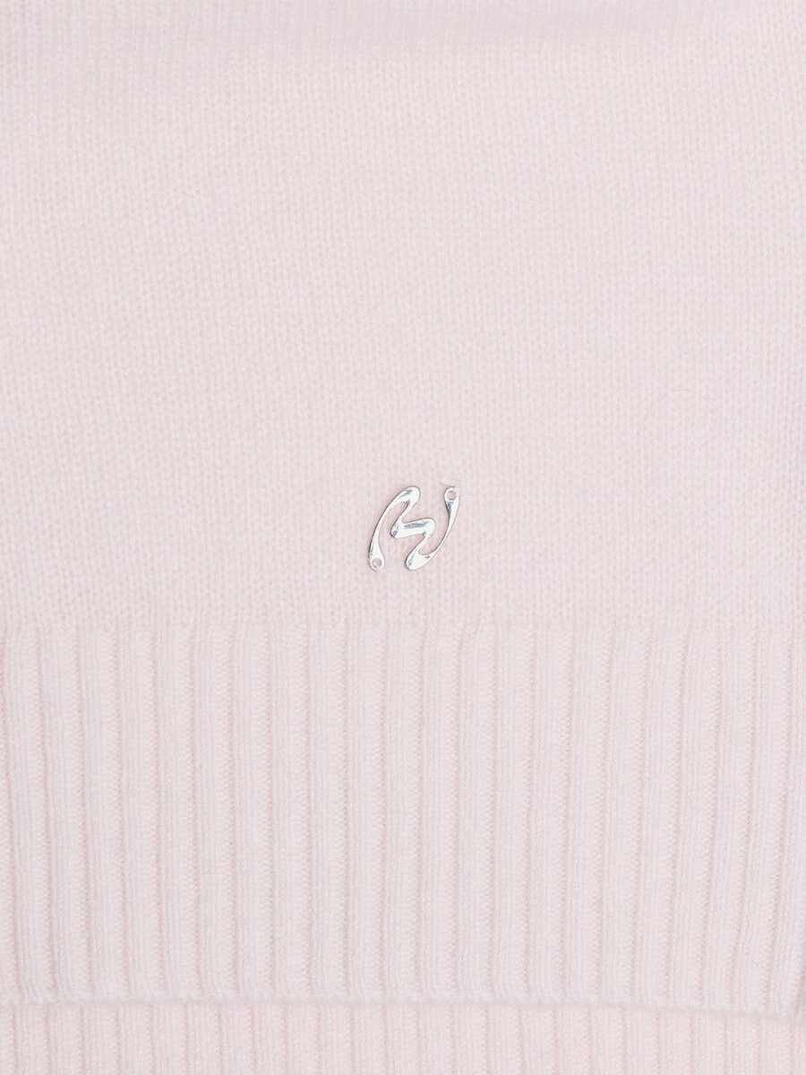 schmal geschnittener kaschmirpullover mit v-ausschnitt