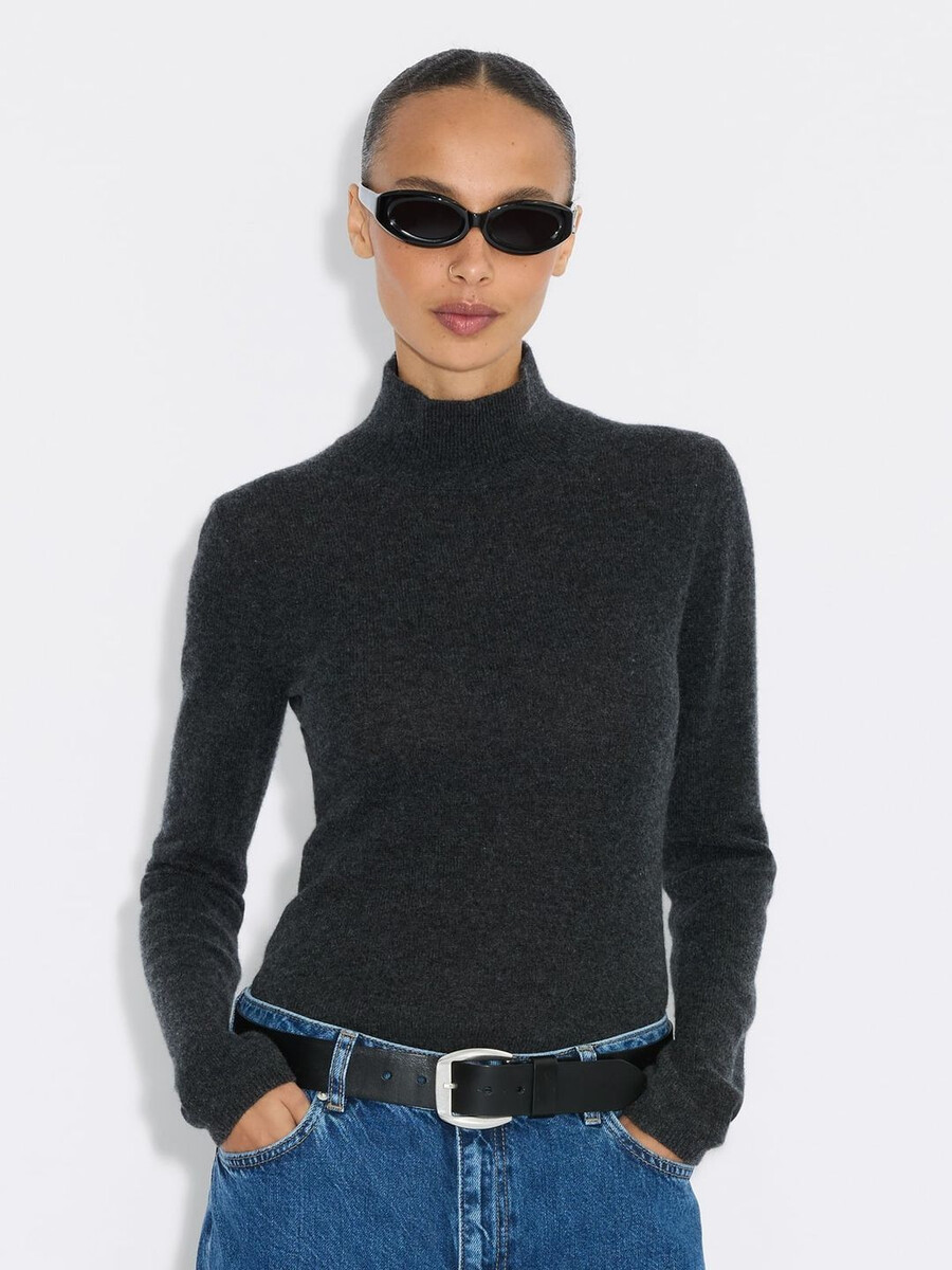 schmal geschnittener kaschmir-rollkragenpullover