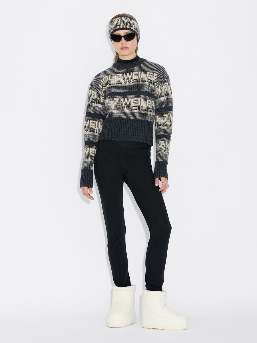 ski cropped crewneck sweater