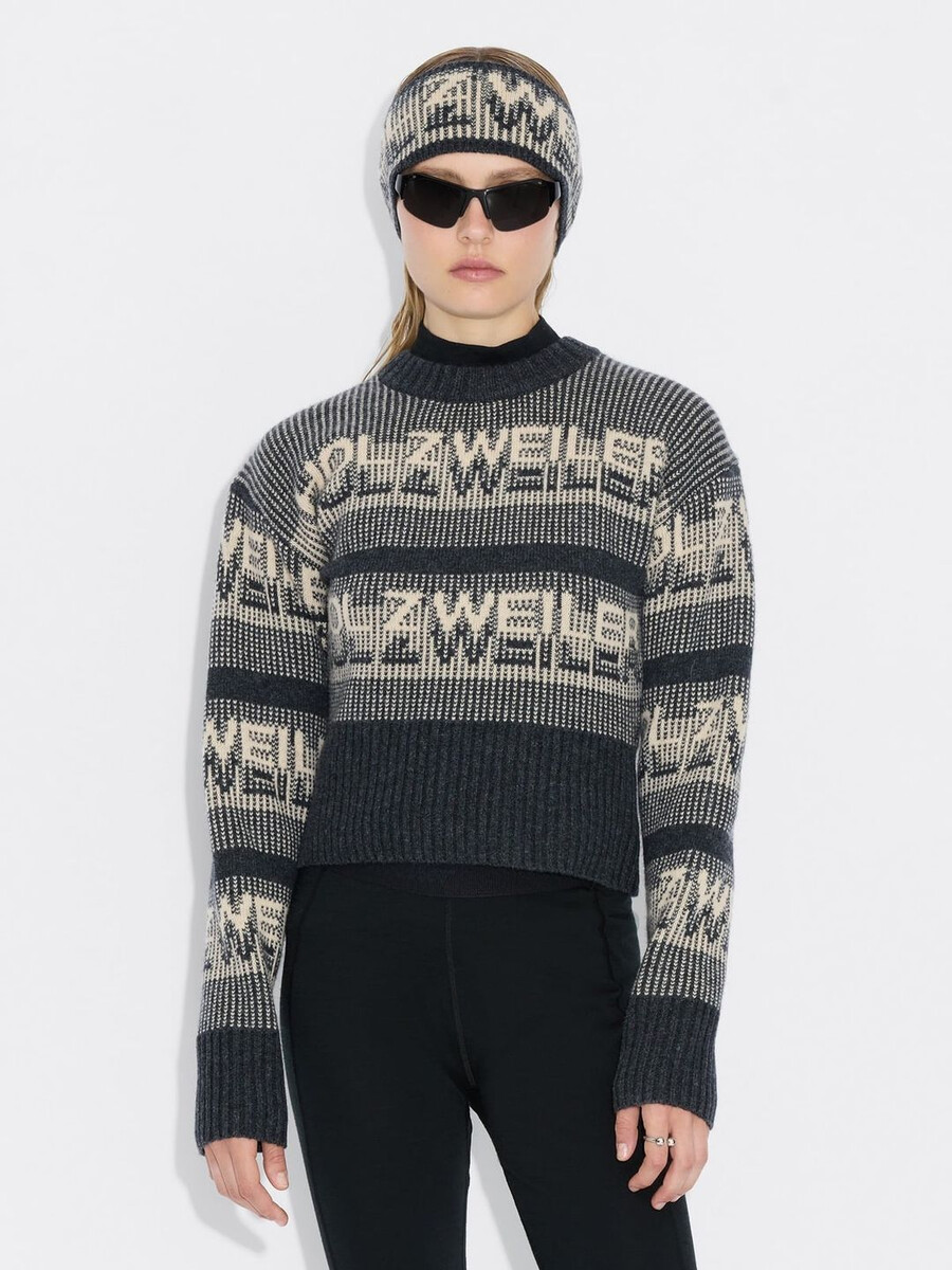 ski cropped crewneck sweater