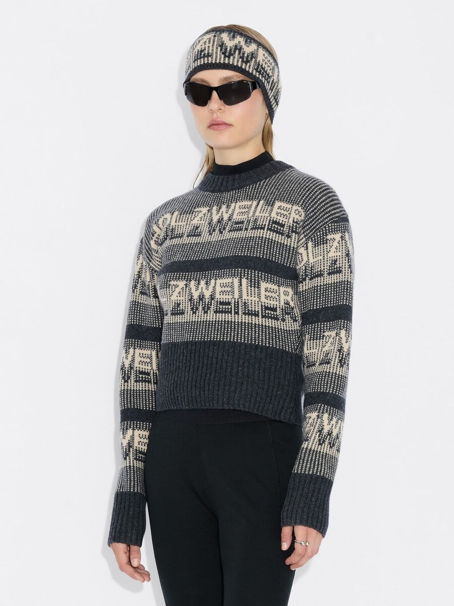 ski cropped crewneck sweater