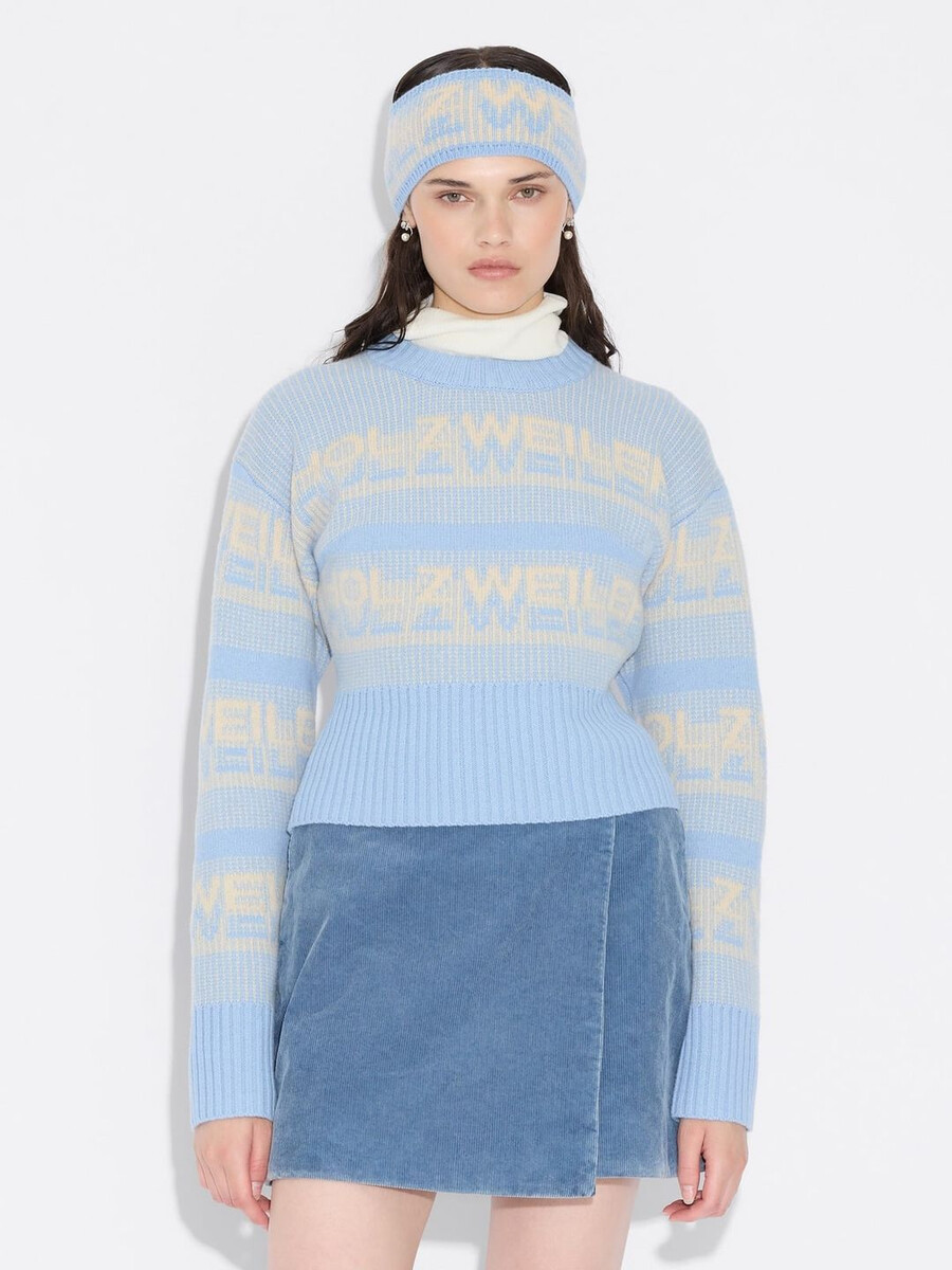 ski cropped crewneck sweater