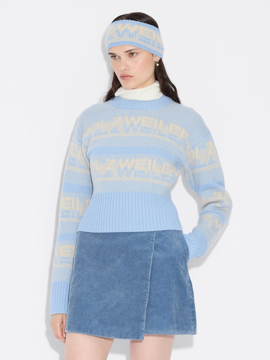 ski cropped crewneck sweater
