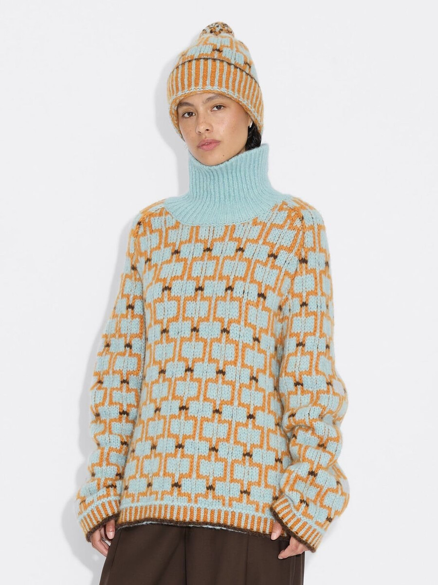 norwegischer wollrollkragenpullover
