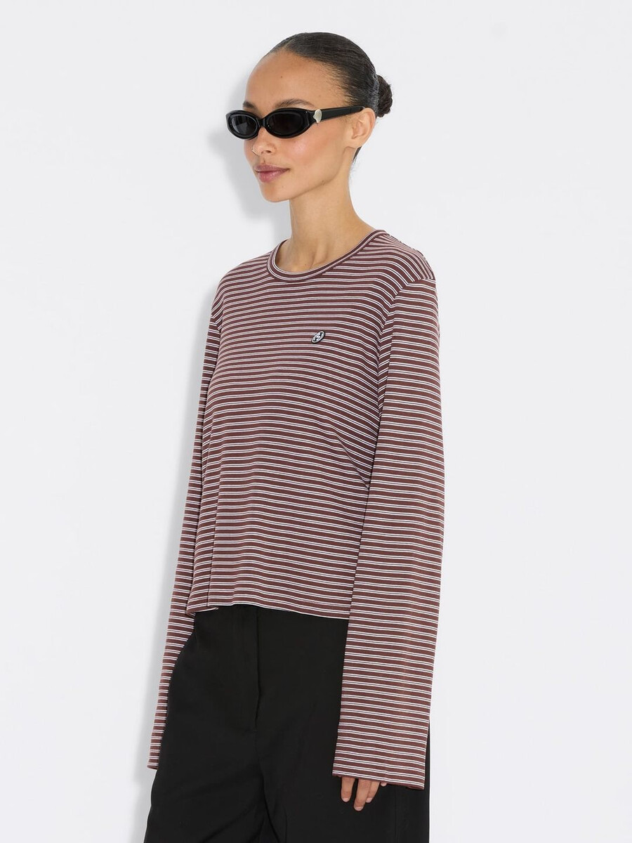 langarmshirt mit straßenstreifen