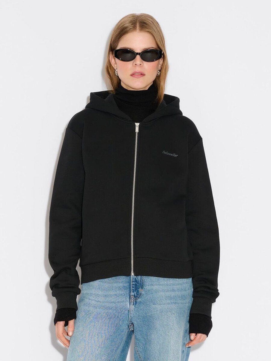 w regular zip hoodie