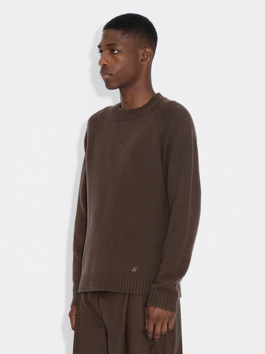 wollpullover mit rundhalsausschnitt