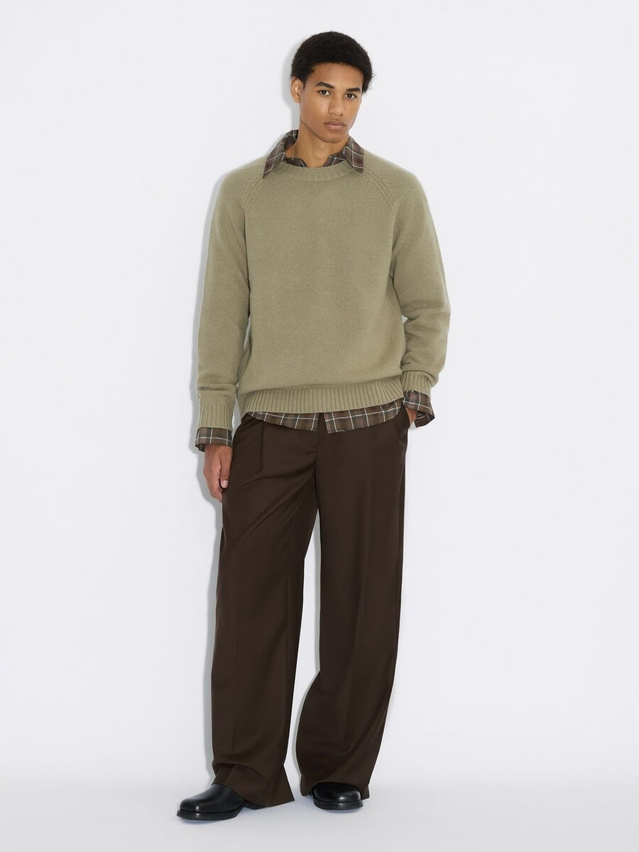 wollpullover mit rundhalsausschnitt
