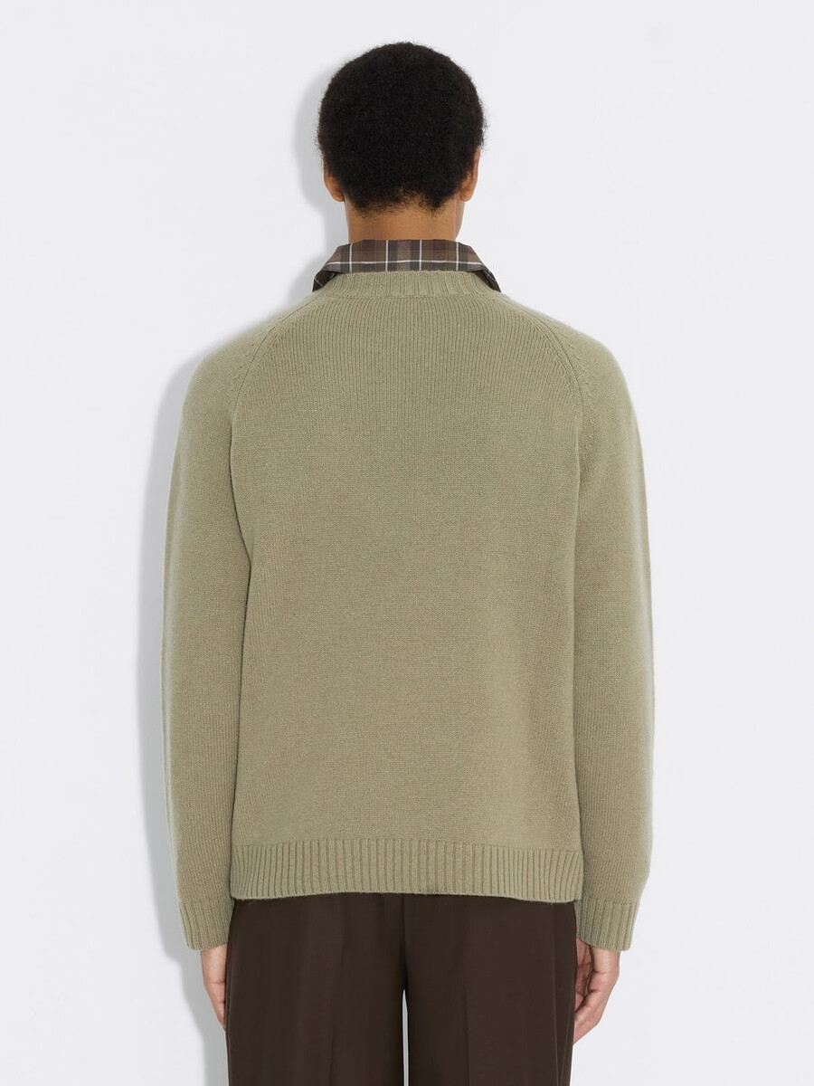 wollpullover mit rundhalsausschnitt