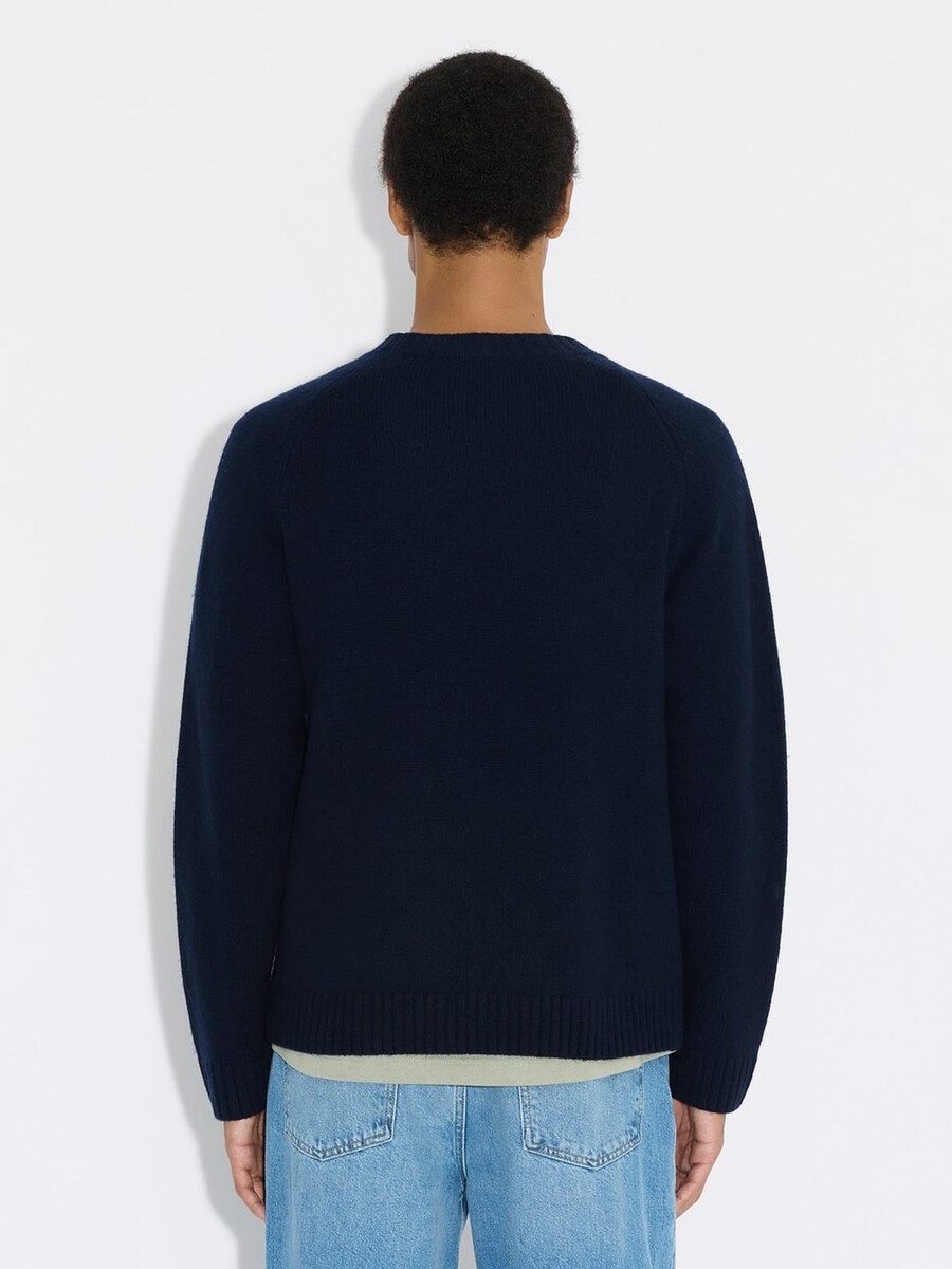 wollpullover mit rundhalsausschnitt