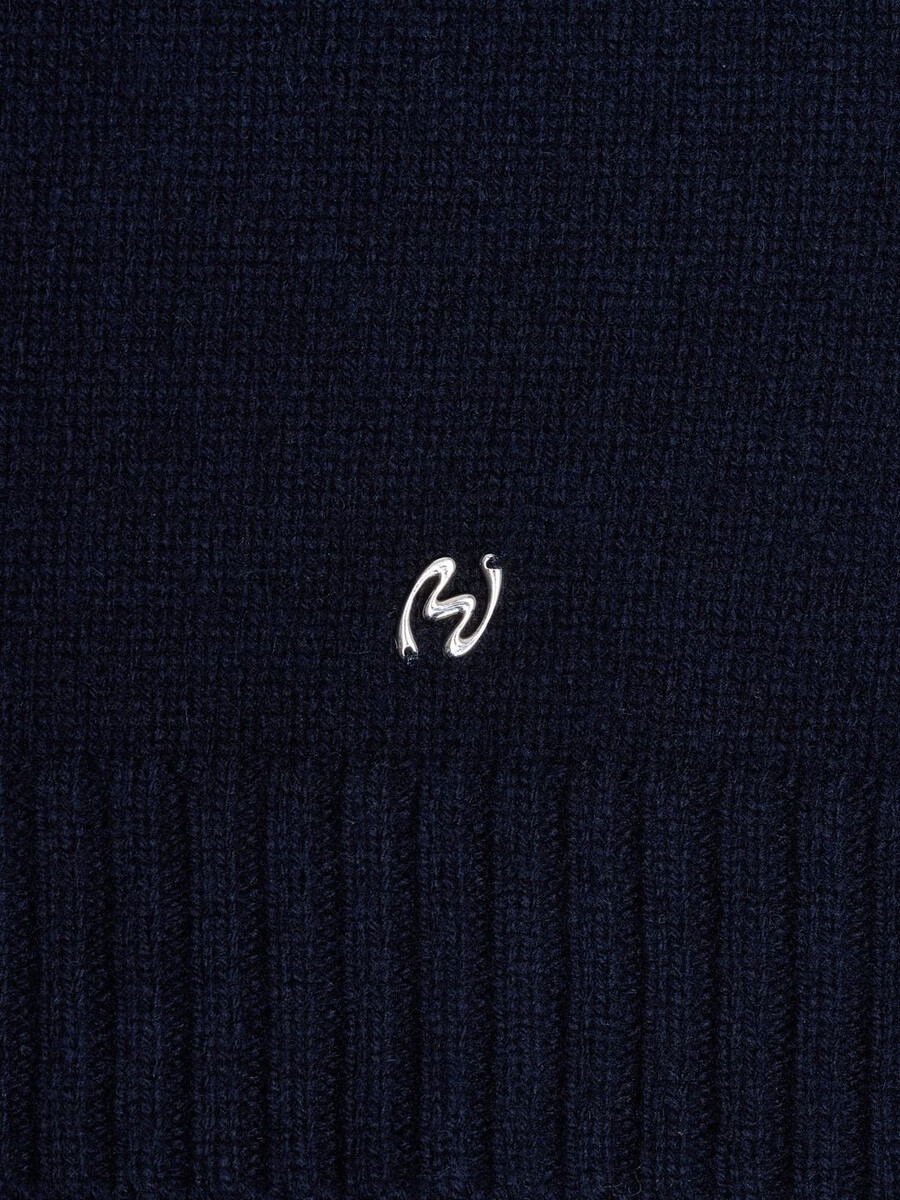 wollpullover mit rundhalsausschnitt