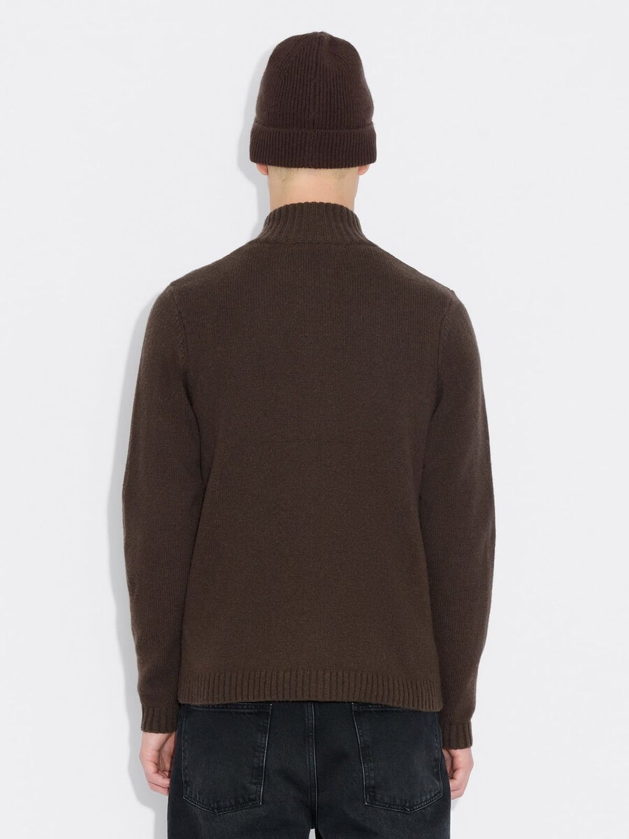 wollstrickjacke mit reißverschluss