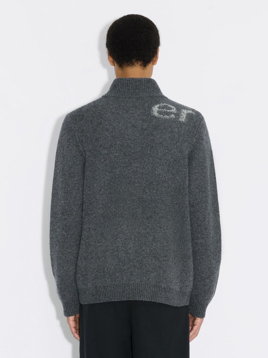 haza logo wollstrickjacke