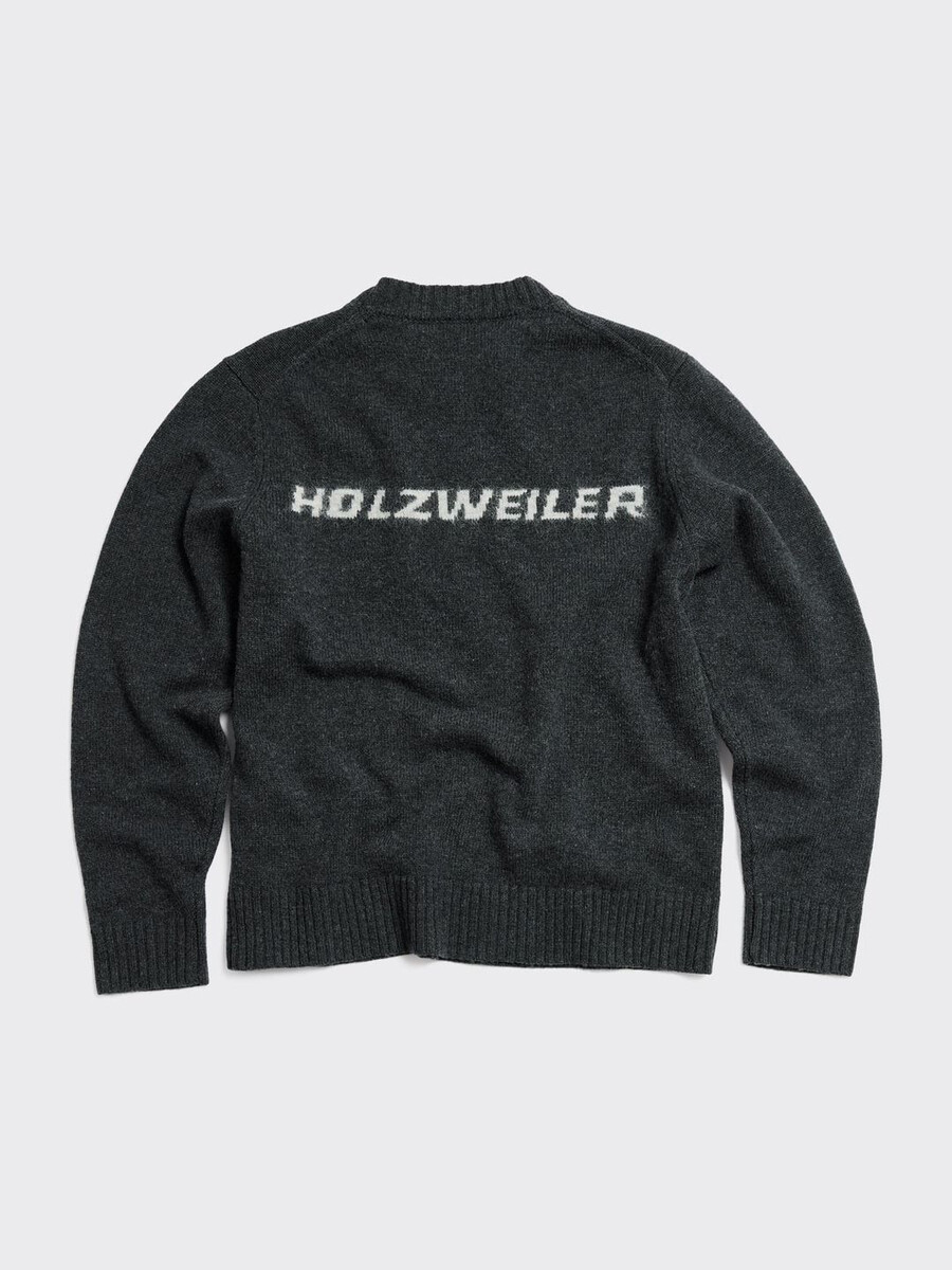 flauschiger logo-rundhalspullover