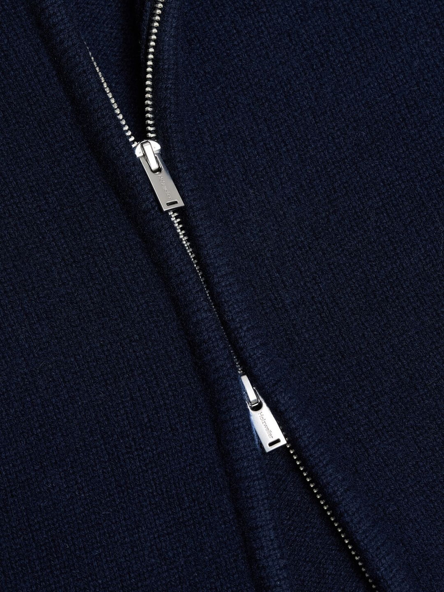 wollstrickjacke mit reißverschluss