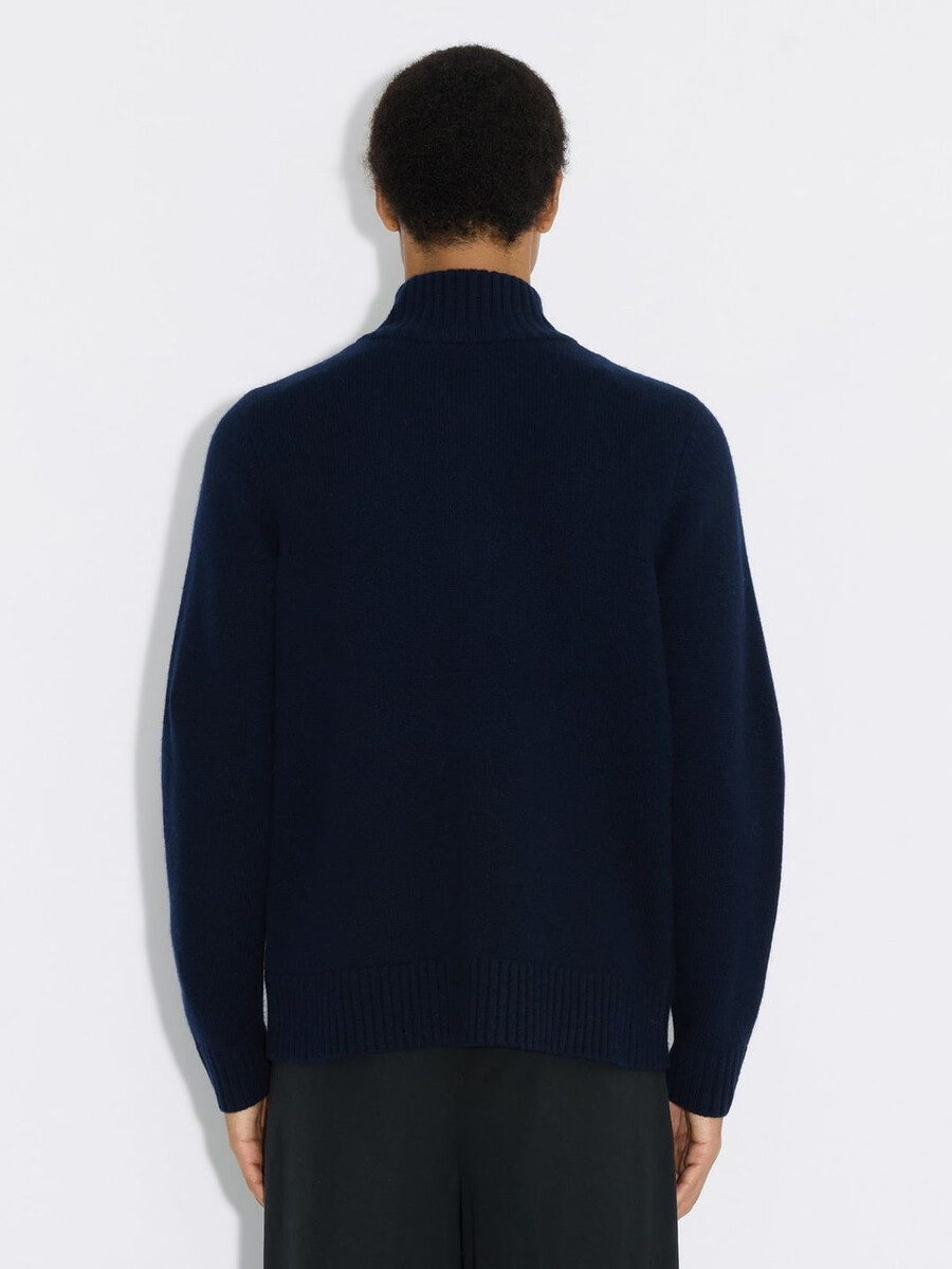 wollpullover mit halbem reißverschluss