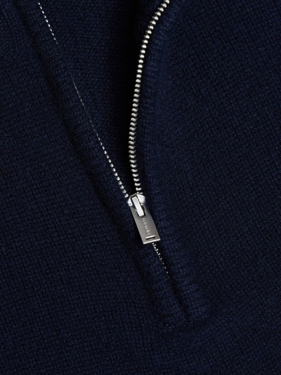 wollpullover mit halbem reißverschluss