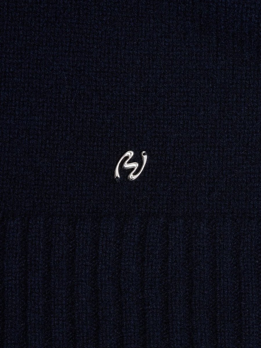 wollpullover mit halbem reißverschluss