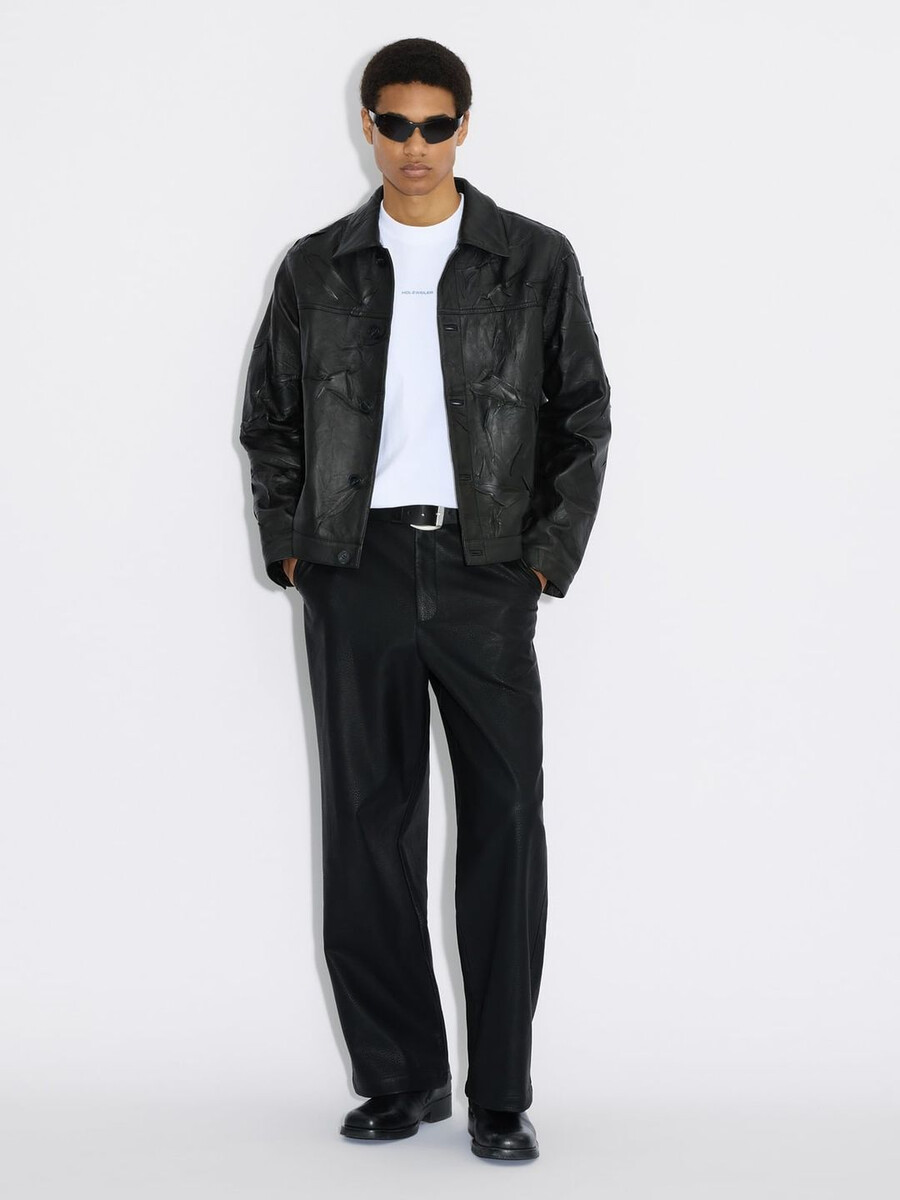 lederjacke in klassischer passform