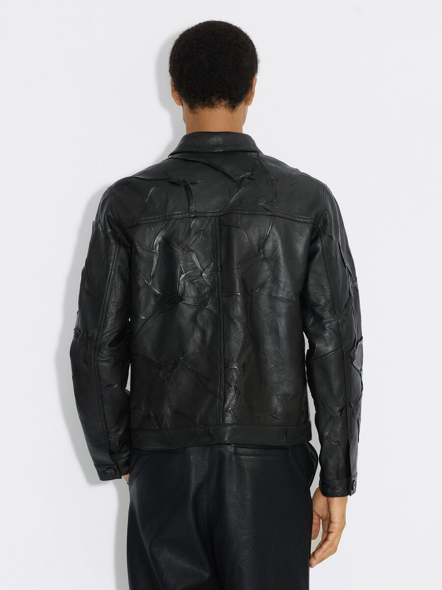 lederjacke in klassischer passform