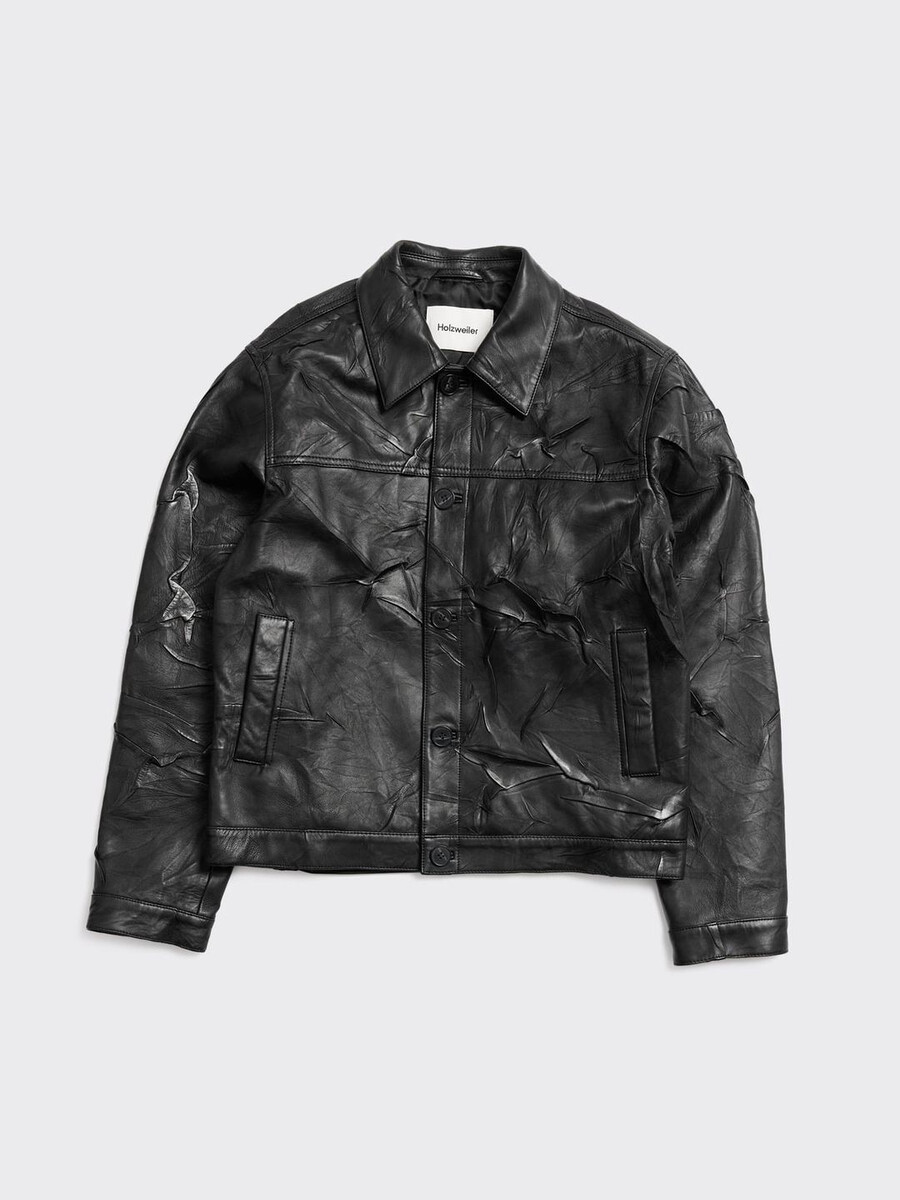 lederjacke in klassischer passform