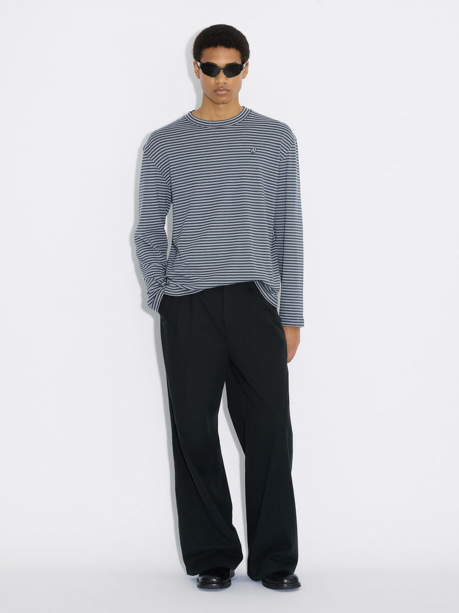 entspanntes langarmshirt mit streifen