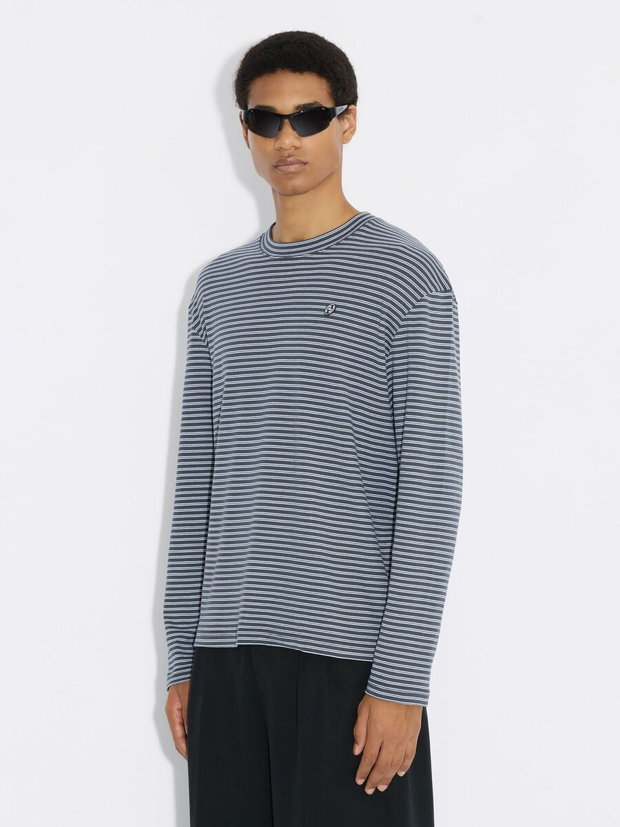 entspanntes langarmshirt mit streifen
