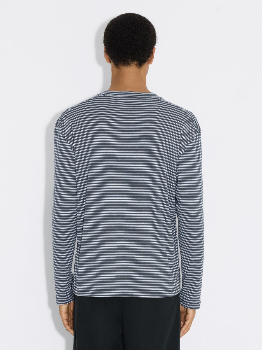 entspanntes langarmshirt mit streifen
