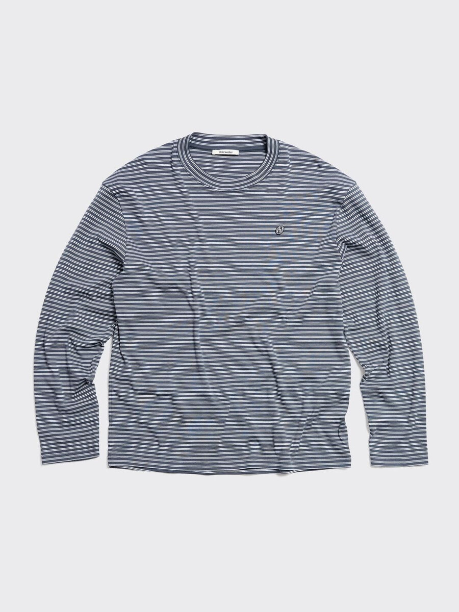 entspanntes langarmshirt mit streifen