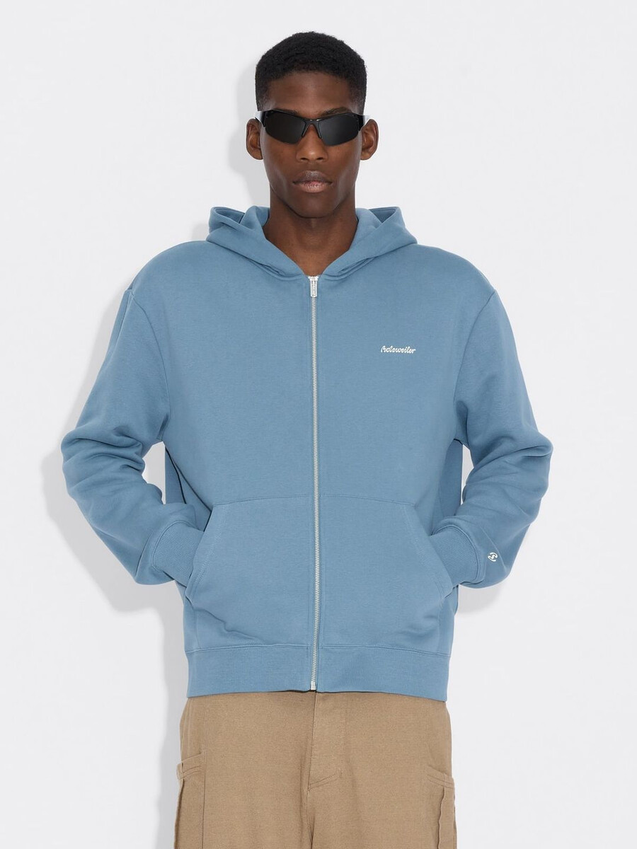 kapuzenpullover mit normalem reißverschluss