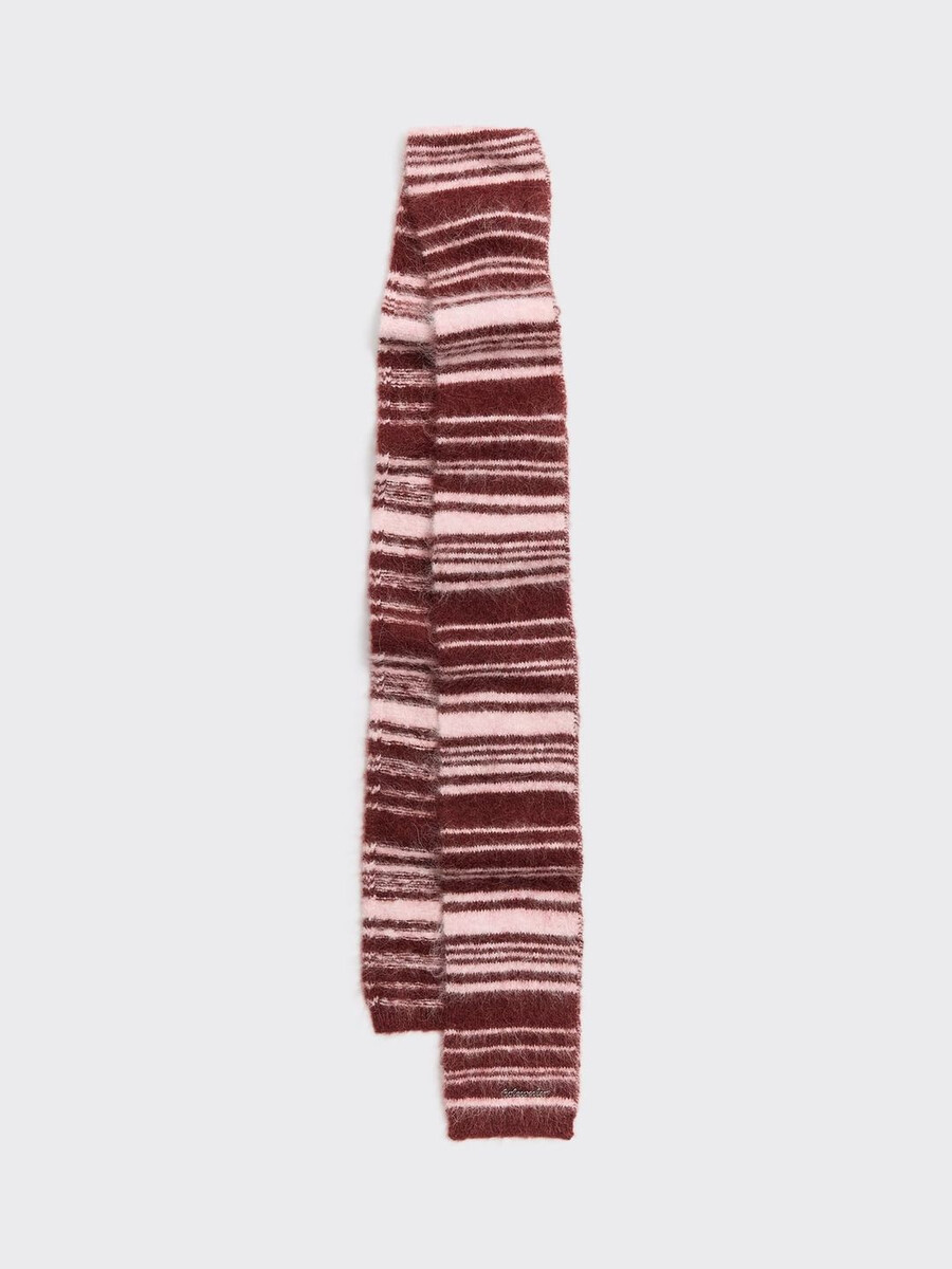 flauschiger alpaka-streifenschal